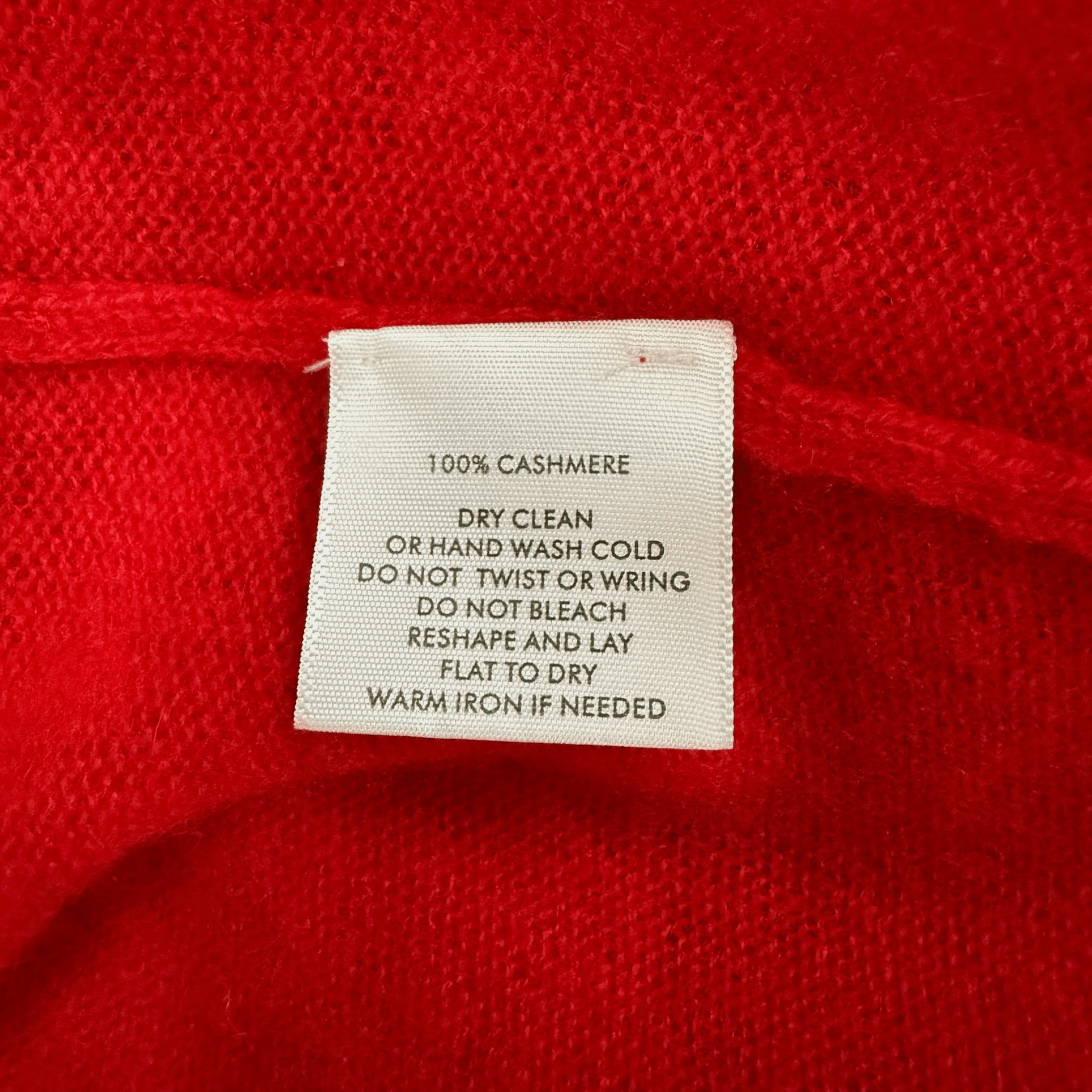 White + Warren Red 100% Cashmere Open - Front Cardigan (Small) - Loom Vintage