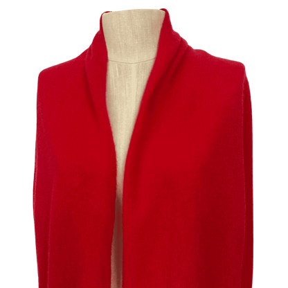 White + Warren Red 100% Cashmere Open - Front Cardigan (Small) - Loom Vintage