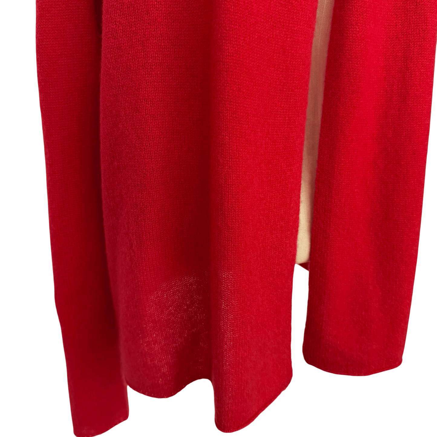 White + Warren Red 100% Cashmere Open - Front Cardigan (Small) - Loom Vintage