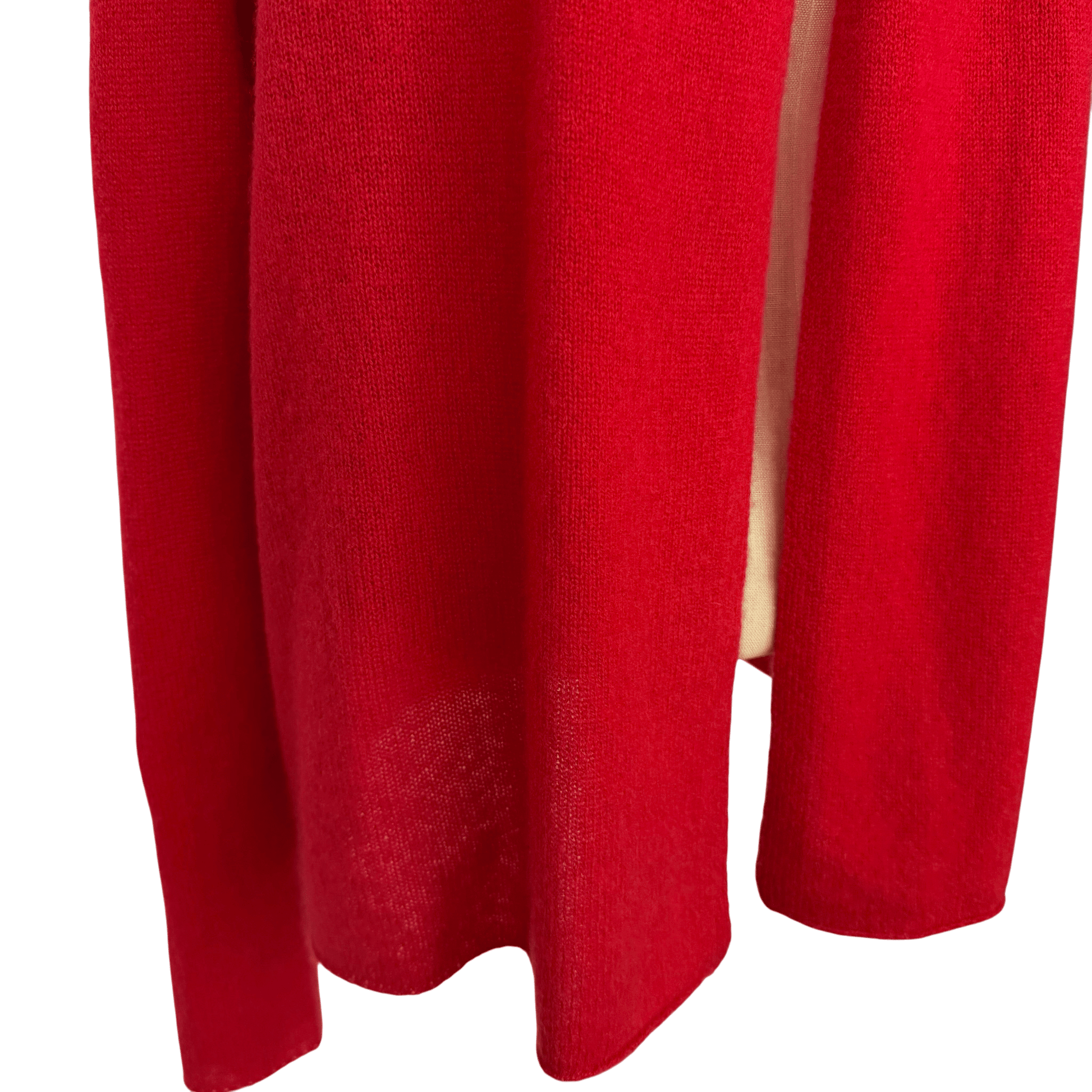 White + Warren Red 100% Cashmere Open - Front Cardigan (Small) - Loom Vintage