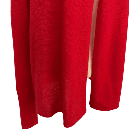 White + Warren Red 100% Cashmere Open - Front Cardigan (Small) - Loom Vintage