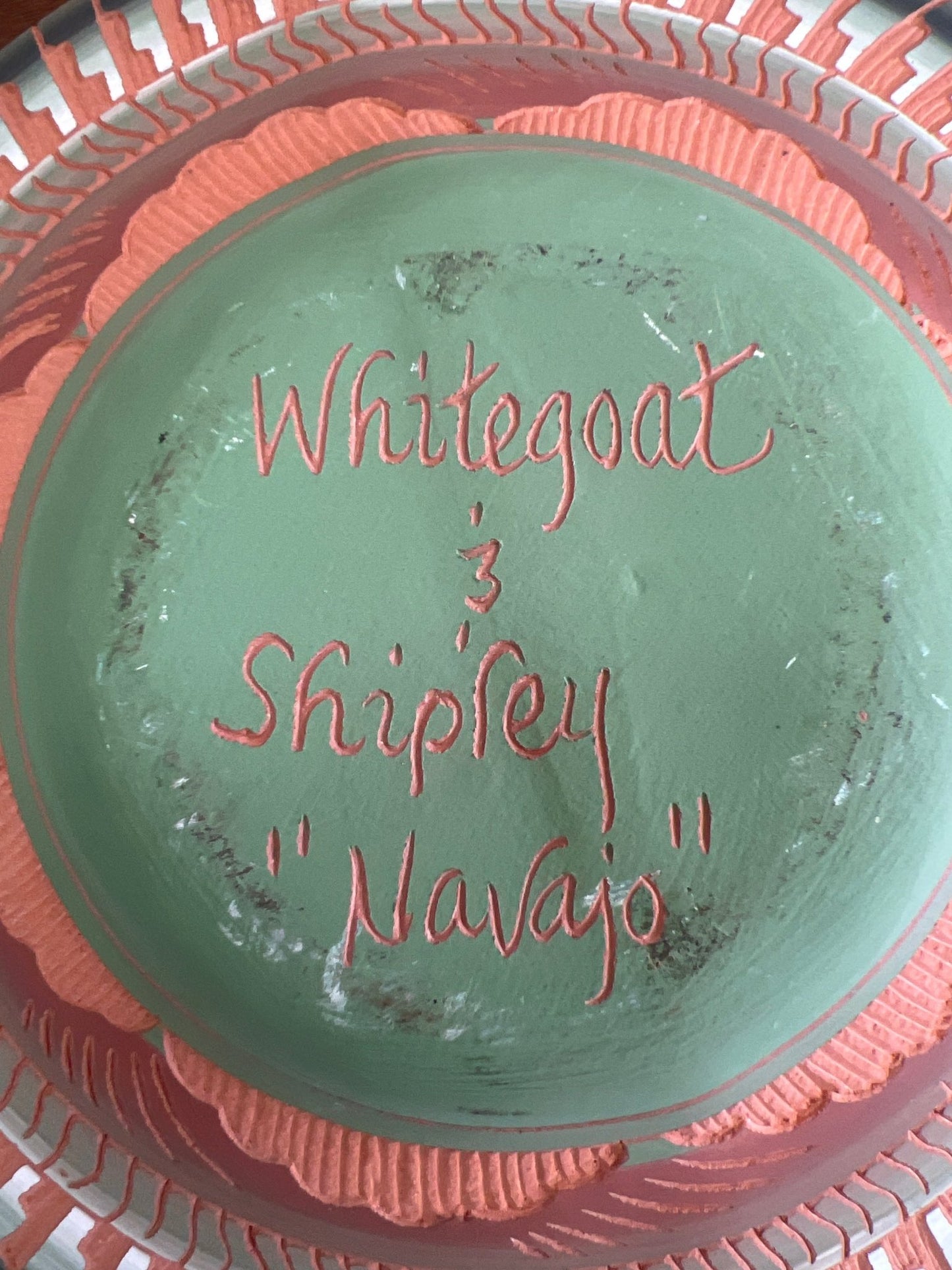 Whitegoat & Shipley Navajo Pottery Vessel – Hand - Etched Native American Art - Loom Vintage