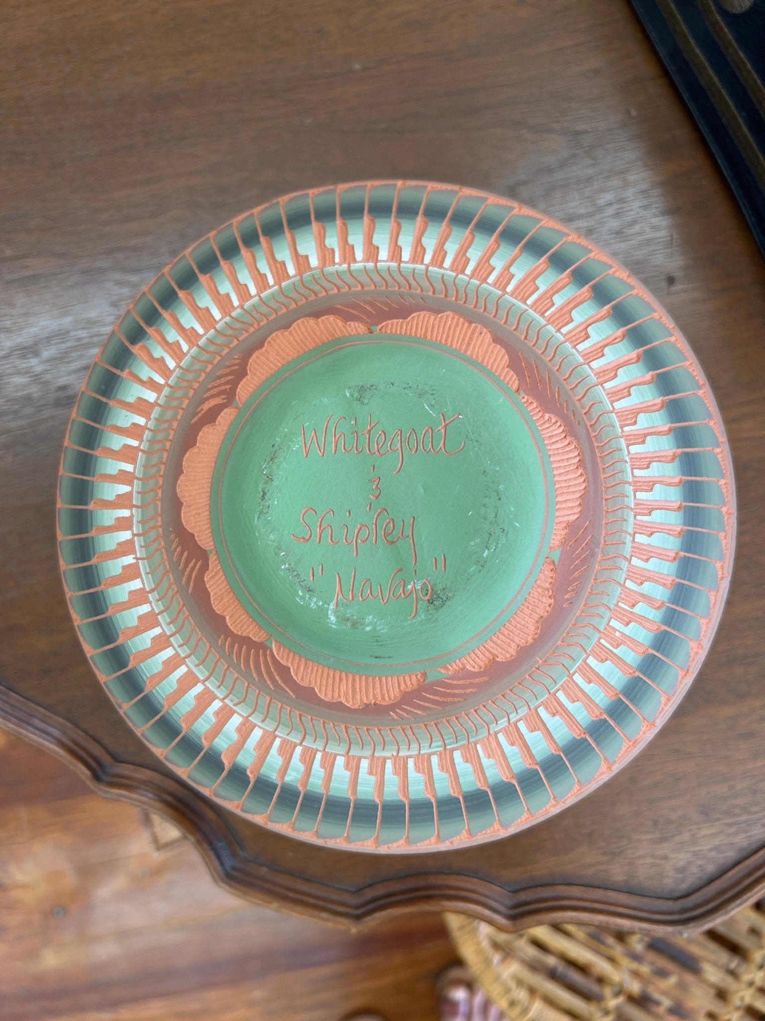 Whitegoat & Shipley Navajo Pottery Vessel – Hand - Etched Native American Art - Loom Vintage