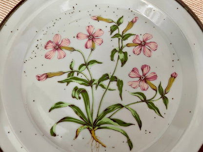 Wild Pink No. 201 Japanese Salad Plates, Set of 4 — Floral, Pink, Green & Yellow, 8" - Loom Vintage