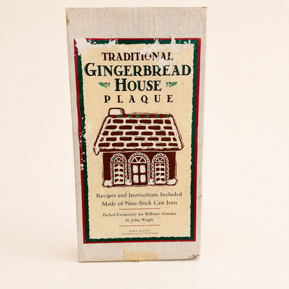 Front of the Traditional Gingerbread House Plaque box, Williams-Sonoma