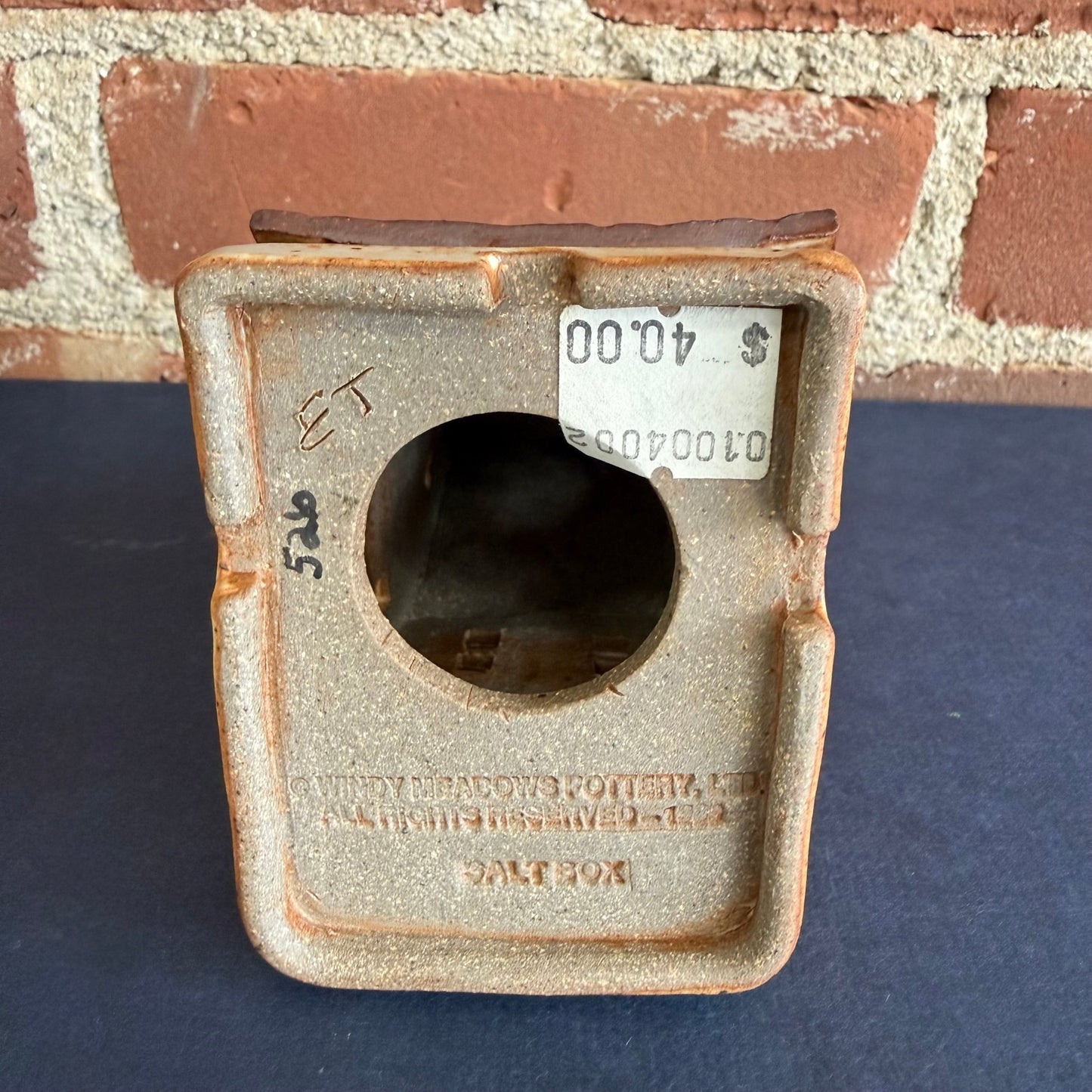 Windy Meadows Pottery Salt Box House by Jan Richardson, 1989 - Loom Vintage