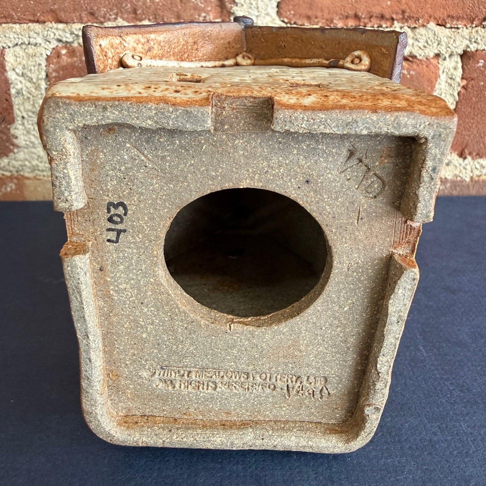 Windy Meadows Pottery Schoolhouse by Jan Richardson, 1990 - Loom Vintage